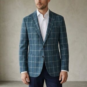 Pal Zileri Wool Silk Linen Blazer Sport Coat Size IT 50 = US 40 Made in Italy